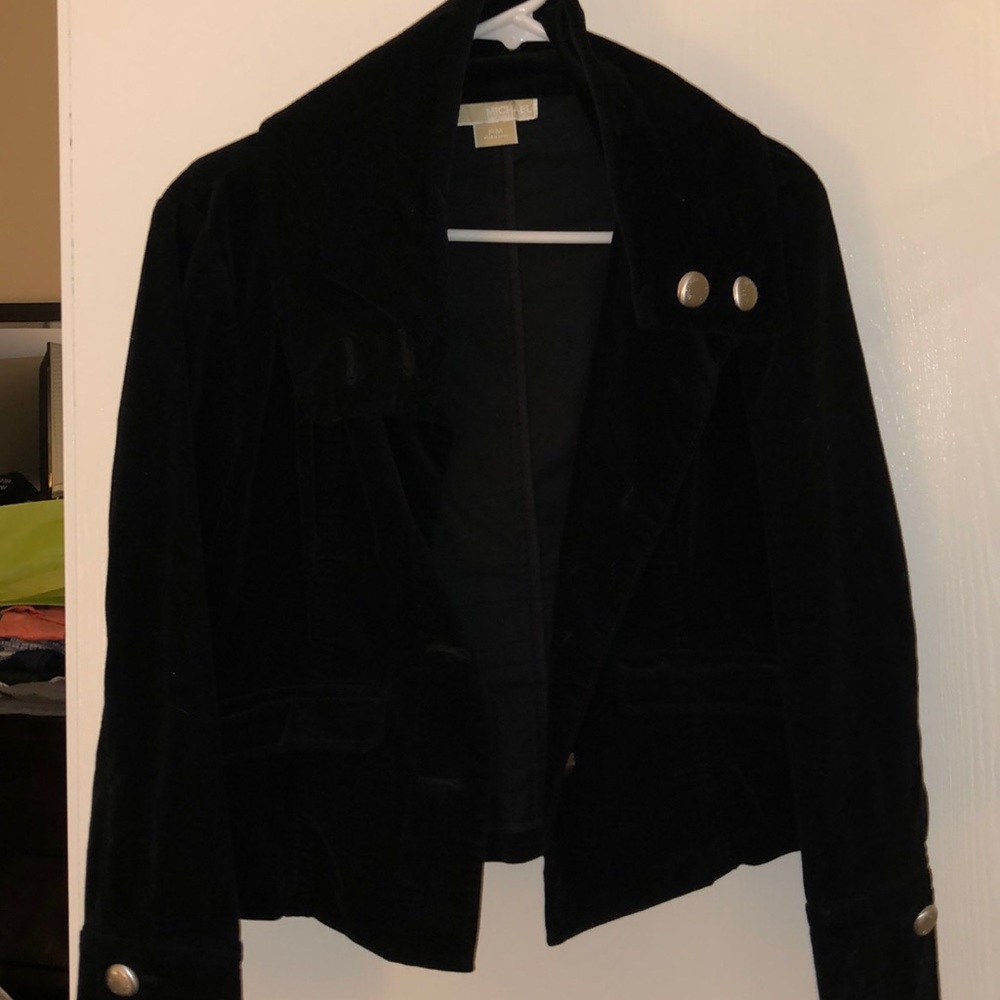Black suede blazer